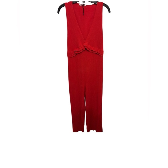 Zara Vibrant Red Jumpsuit - Picture 1 of 3